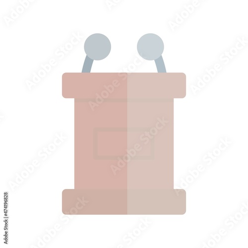Lectern Flat Light Vector Icon Design
