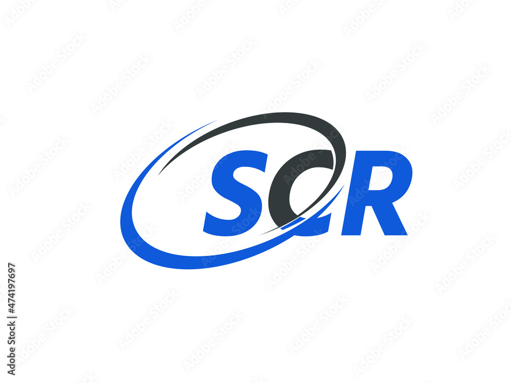 SCR letter creative modern elegant swoosh logo design SCR letter creative modern elegant swoosh logo design