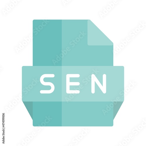 Sen Flat Light Vector Icon Design
