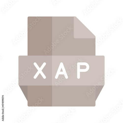 Xap Flat Light Vector Icon Design photo