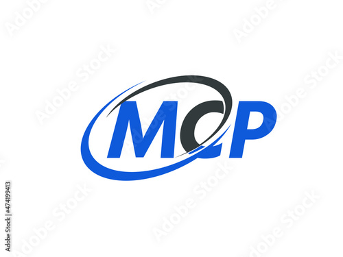 MCP letter creative modern elegant swoosh logo design