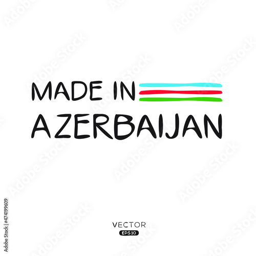 Made in Azerbaijan, vector illustration.