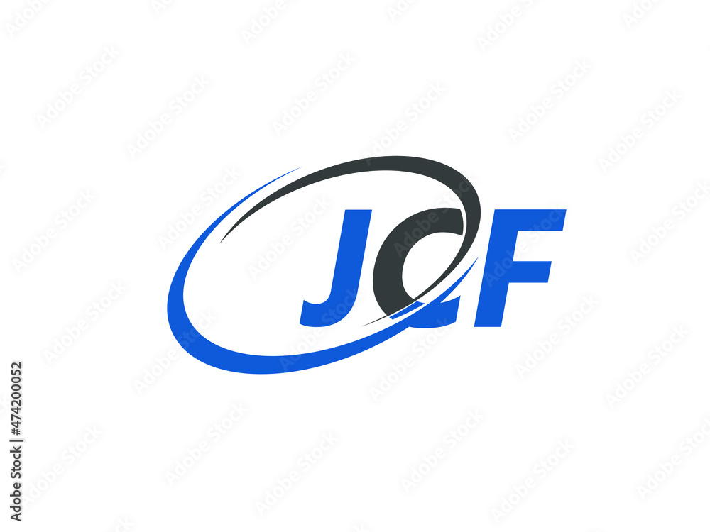 JCF letter creative modern elegant swoosh logo design JCF letter creative modern elegant swoosh logo design