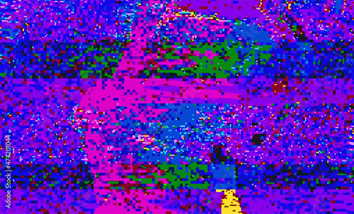 バグ画面 グリッチノイズ レトロ 