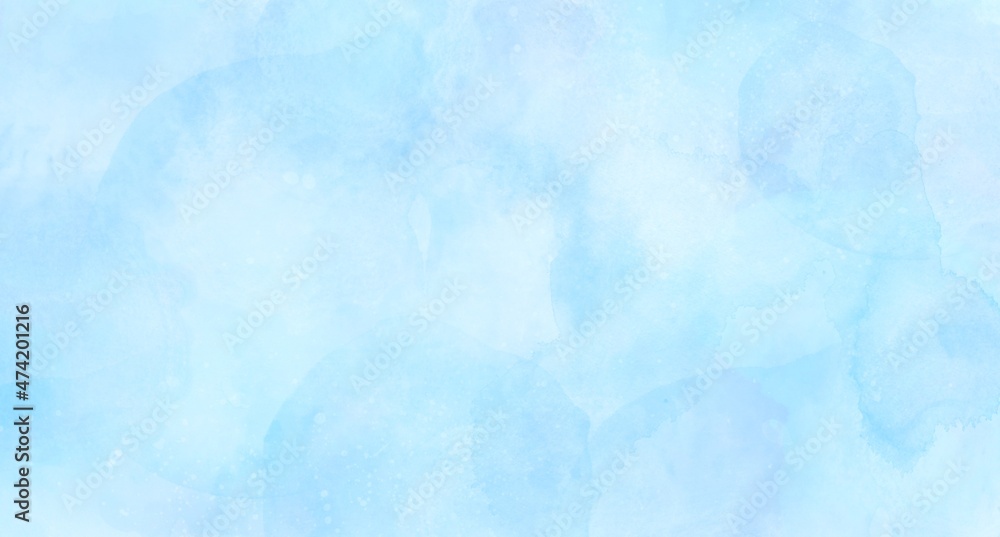 淡い水色の水彩画背景イラスト 淡い水色の水彩画背景イラスト