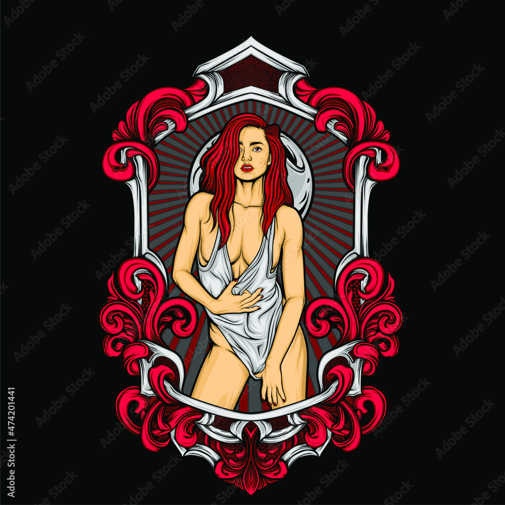 sexy charming girl illustration sexy charming girl illustration