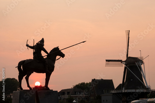 Statue of warrior in Veessen Netherlands