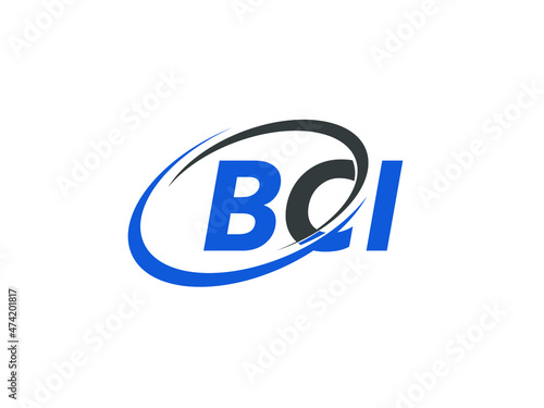 BCI letter creative modern elegant swoosh logo design