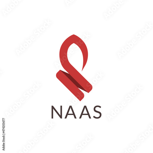 Hijab silhouette logo identity. Letter N hijab logo identity for fashion logo 