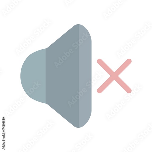 Mute Flat Light Vector Icon Design