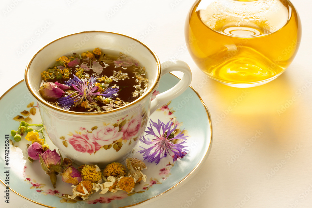 herbal tea made from various flowers herbal tea made from various flowers
