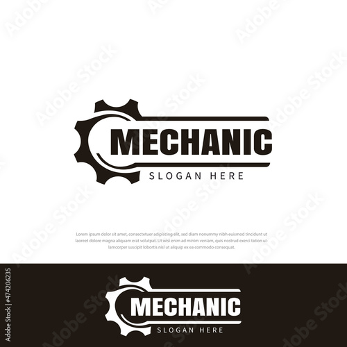 Gear mechanic black Template vector design logo icon vector, symbol, logo symbol icon template