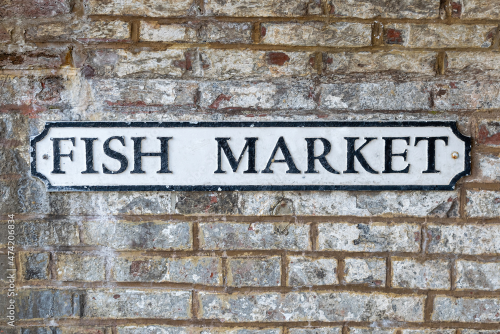 Fototapeta premium Fish Market street sign