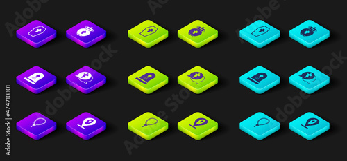 Set Christian cross on chain, Coffin with, Grave tombstone, Funeral urn and icon. Vector
