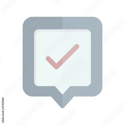 Accepted Flat Light Vector Icon Design