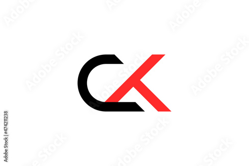 CK letter logo monogram vector design template