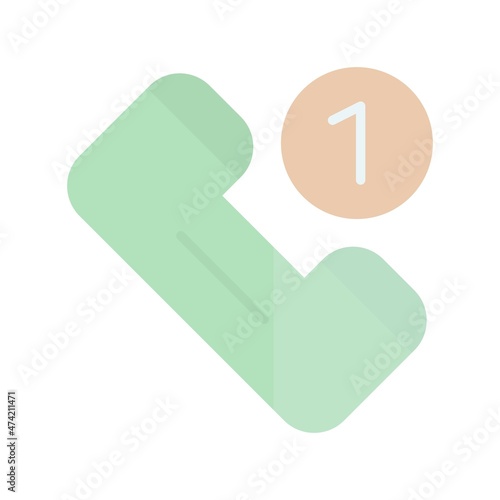  Missed Call Flat Light Vector Icon Design