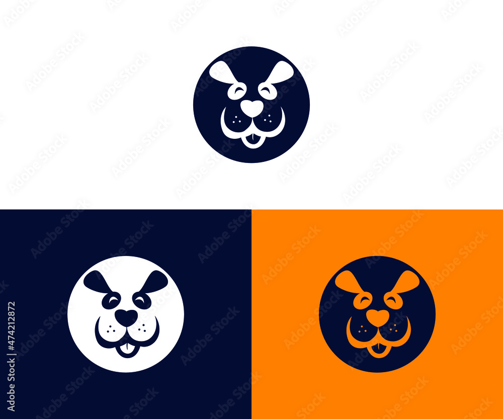 Naklejka premium dog logo design