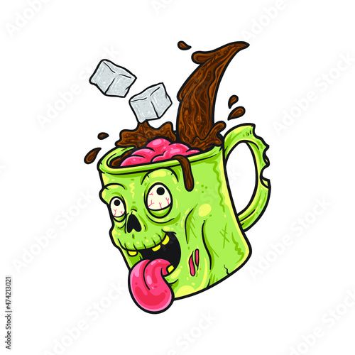 Cartoon zombie mug