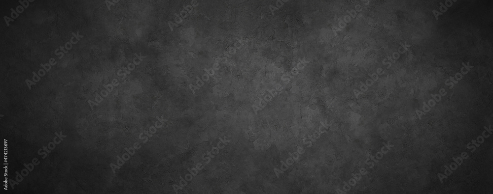 black concrete cement background with marbled dark gray cracks and wrinkled creases on old grainy paper in abstract painted vintage illustration