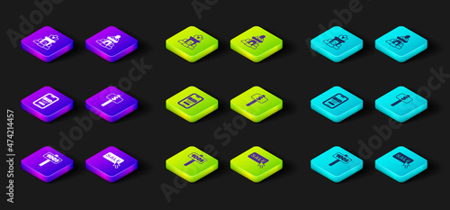 Set Hand holding auction paddle, Price tag with Sale, Online, Auction auctioneer sells and jewelry sale icon. Vector