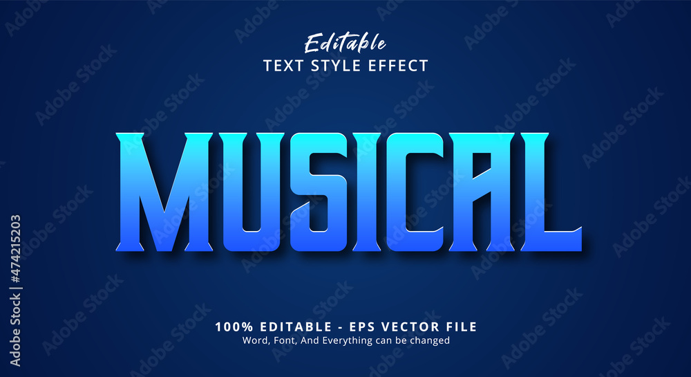 Musical Editable Text Effect