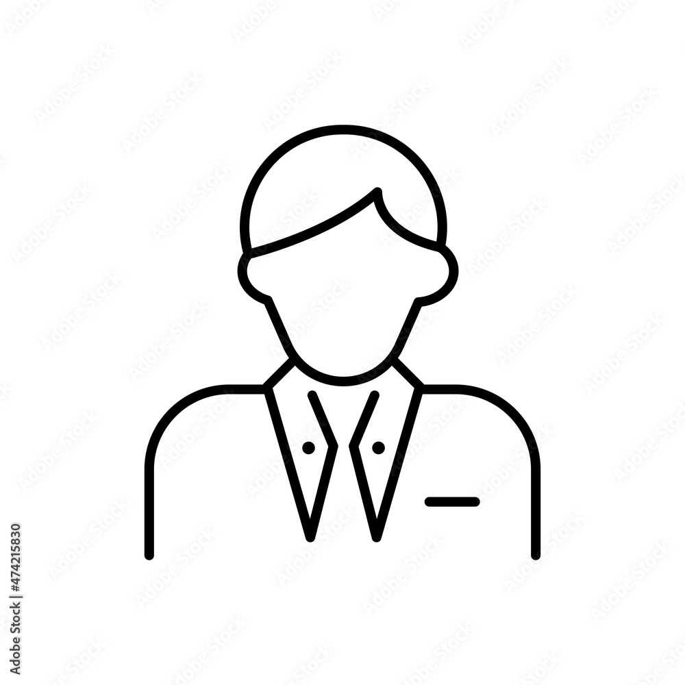 Advocate or Lawyer thin black line Icon - default businessman profile avatar. Trendy flat isolated symbol, sign for: illustration, outline, logo, mobile, app, design, web, dev, ui, ux. Vector EPS 10 Advocate or Lawyer thin black line Icon - default businessman profile avatar. Trendy flat isolated symbol, sign for: illustration, outline, logo, mobile, app, design, web, dev, ui, ux. Vector EPS 10