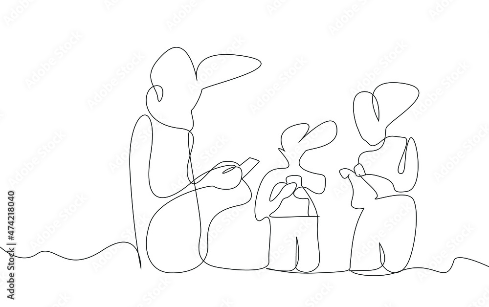 group of people texting with telophone and message balloon icons standing above them group of people texting with telophone and message balloon icons standing above them