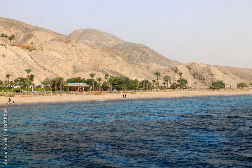 View from the sea. Israel. Eilat