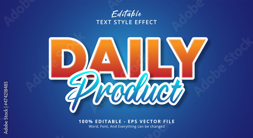 Daily Product Editable Text Effect