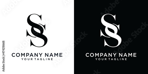 S or SS initial letter logo design vector.
