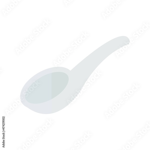 Teaspoon Flat Light Vector Icon Design