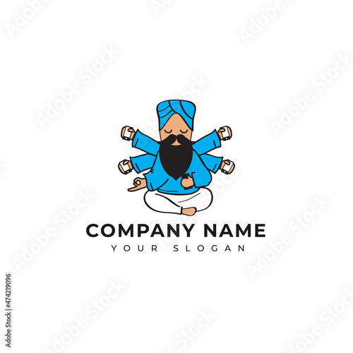 Social media guru logo design vector template