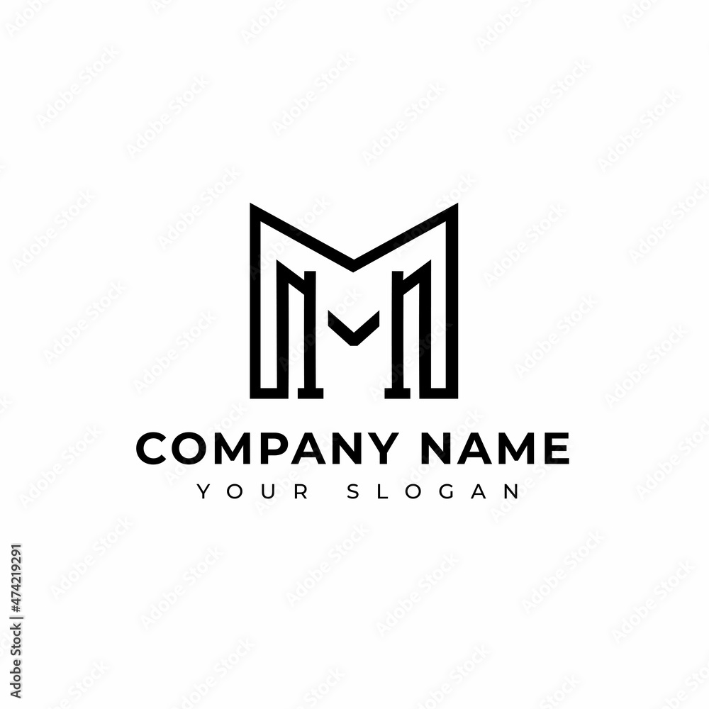 Letter MH logo design vector template Letter MH logo design vector template