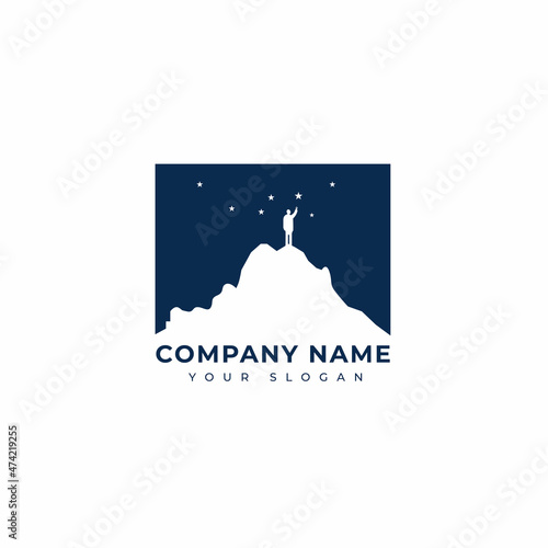 Coaching logo design vector template