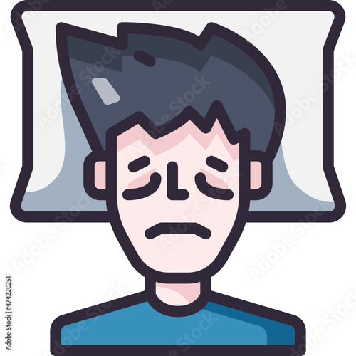 insomnia line icon