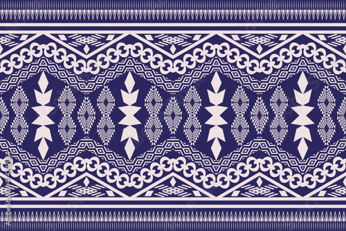 Beautiful geometric ethnic oriental art pattern traditional. Design for carpet,wallpaper,clothing,wrapping,batik,fabric,Vector illustration. Figure tribal embroidery style.