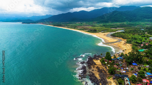 Aerial view of the sea and mountains © MS Jaman