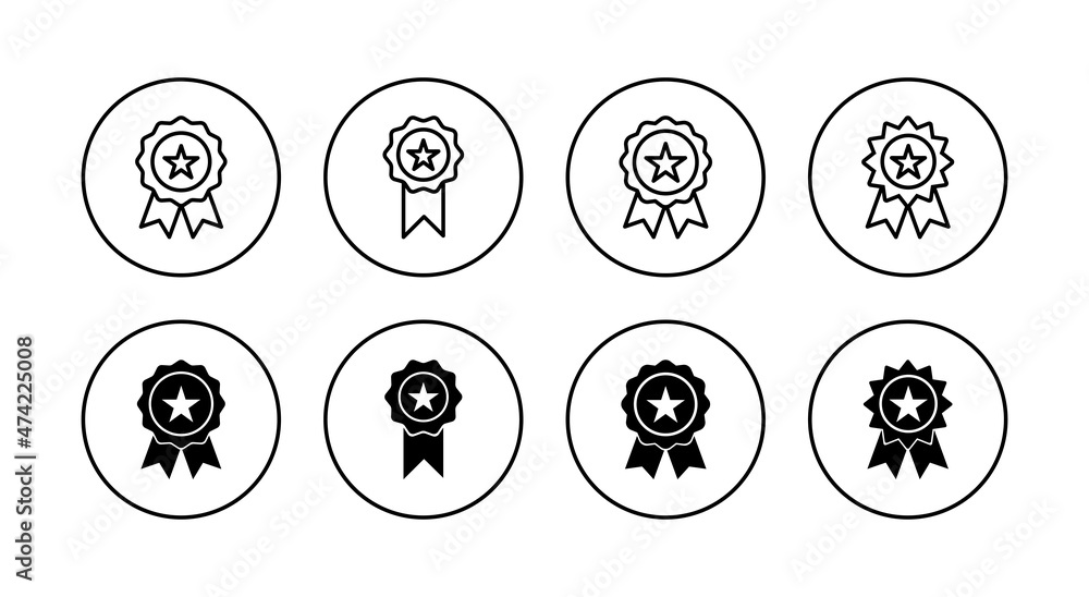 Badge icon set. Awards icon vector. Achieve sign and symbols Badge icon set. Awards icon vector. Achieve sign and symbols