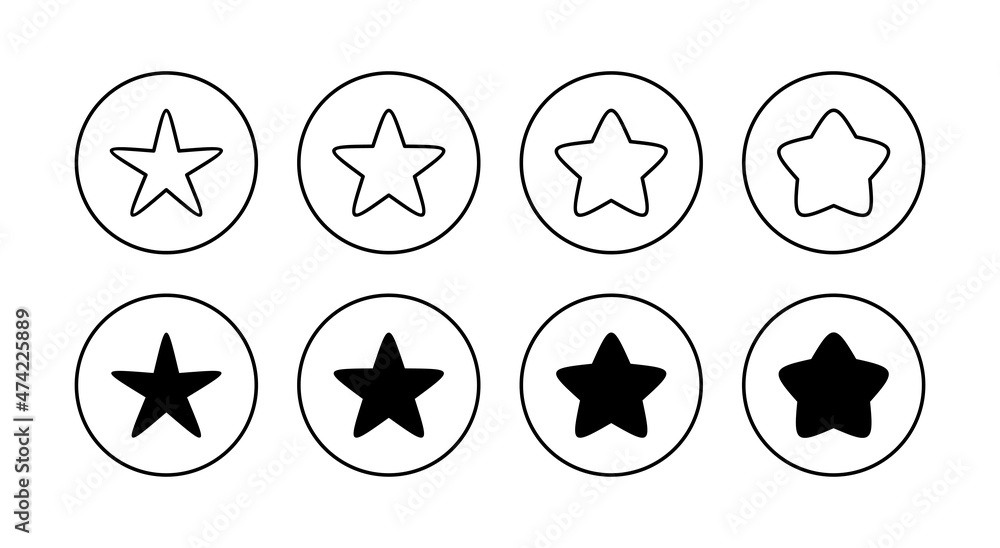 Star Icons set. rating sign and symbol. favourite star icon Star Icons set. rating sign and symbol. favourite star icon