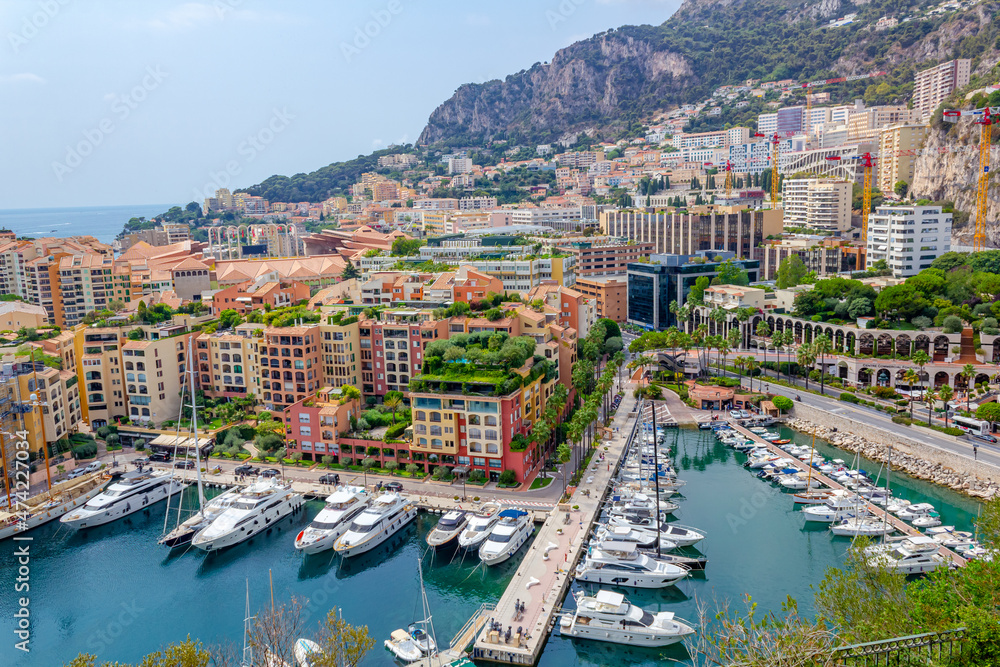 Panorama auf Fontvieille – ein Staadtteil des Fürstentum Monaco.