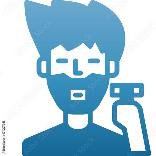 shaving gradient icon