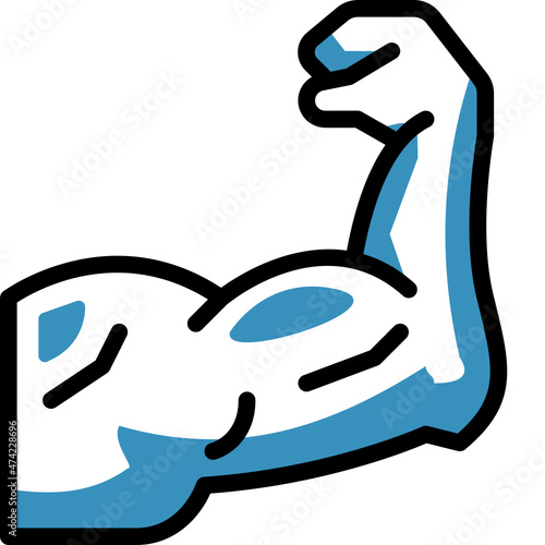 muscle one color icon