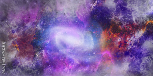 Fototapeta Naklejka Na Ścianę i Meble -   Galaxy in space, beauty of universe, nebula sparkle purple star universe in outer space black hole. Elements furnished by NASA ,  