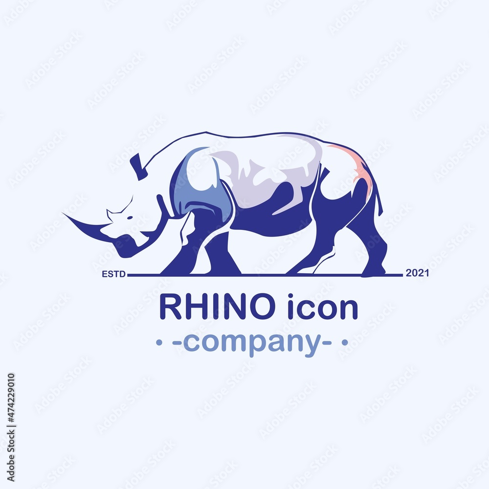 Obraz premium Rhino icon graphic vector