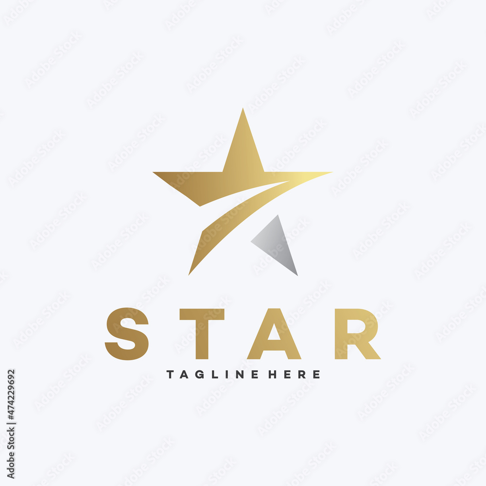 Obraz premium star logo icon vector isolated