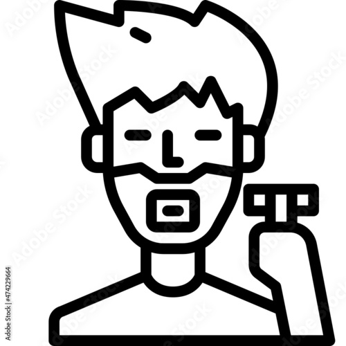 shaving line icon