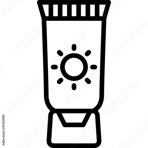 sunblock line icon