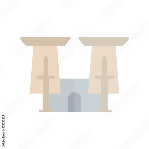 Luxor Temple  Flat Light Vector Icon Design