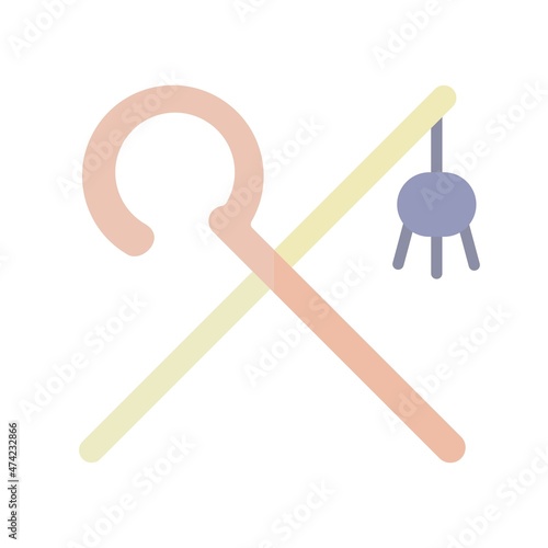 Crook  Flat Light Vector Icon Design